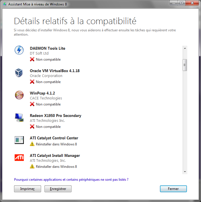 Assistant mise à niveau Windows 8 - Etape 4